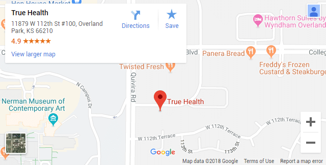 Overland Park KS Chiropractic Map