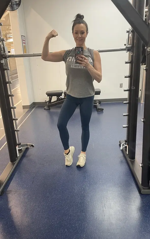Chiropractor Overland Park KS Shirin Gulledge Work Out Dr. Shirin Gulledge working out.